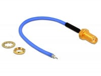 Delock Antenna Cable SMA Jack bulkhead > open end tinned (RG-405 semi flexible, 10 cm) low loss