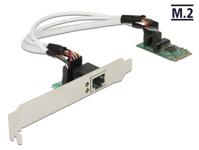 Delock Converter M.2 Key B+M male > 1 x Gigabit LAN – Low Profile Form Factor