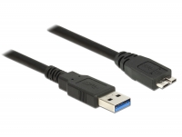 Delock Cable USB 3.0 Type-A male > USB 3.0 Type Micro-B male 3.0 m black