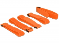 Delock Hook-and-loop fasteners L 300 mm x W 20 mm 5 pieces with loop orange