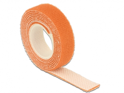 Delock Hook-and-loop fasteners L 1 m x W 13 mm roll orange