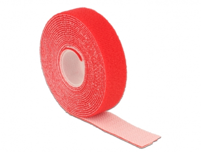 Delock Hook-and-loop fasteners L 3 m x W 20 mm roll red