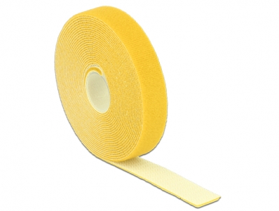 Delock Hook-and-loop fasteners L 5 m x W 20 mm roll yellow