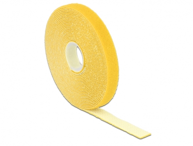 Delock Hook-and-loop fasteners L 5 m x W 13 mm roll yellow