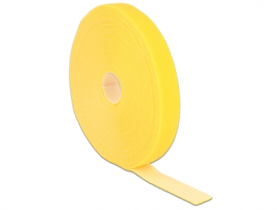 Delock Hook-and-loop fasteners L 10 m x W 20 mm roll yellow