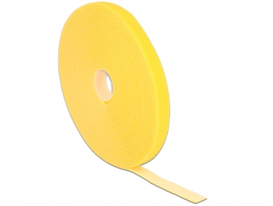 Delock Hook-and-loop fasteners L 10 m x W 13 mm roll yellow