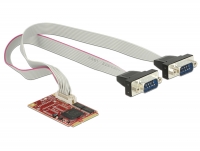 Delock Modul MiniPCIe I/O PCIe full size 2 x Serial RS-232 -40 °C ~ 85 °C