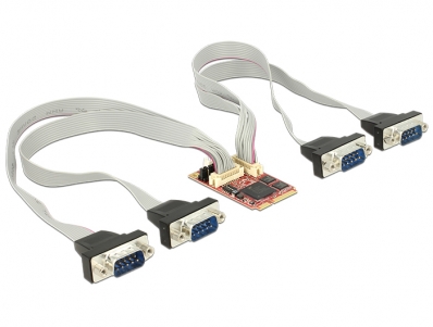 Delock Modul MiniPCIe I/O PCIe full size 4 x Serial RS-232/422/485 -40 °C ~ 85 °C