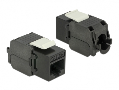 Delock Keystone Module RJ45 jack > LSA Cat.6A UTP black