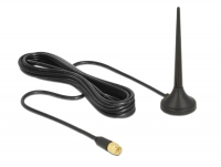 Delock LTE / GSM / UMTS Antenna SMA plug 3 dBi fixed omnidirectional with magnetic base and connection cable (RG-174, 2 m) outdo
