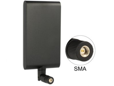Delock LTE Antenna SMA 1 ~ 4 dBi omnidirectional rotatable with flexible joint black