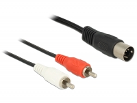 Delock Cable DIN 5 pin male > 2 x RCA male 1.5 m