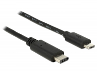 Delock Cable USB Type-C™ 2.0 male > USB 2.0 Type Micro-B male 0.5 m black