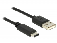 Delock Cable USB 2.0 Type-A male > USB Type-C™ 2.0 male 0.5 m black