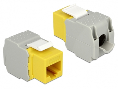 Delock Keystone Module RJ45 jack > LSA Cat.6 UTP yellow