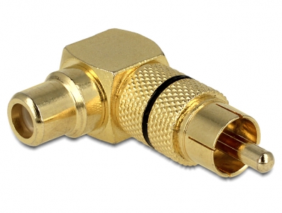 Delock Adapter RCA male > RCA female 90° angled