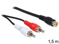 Delock Cable RCA 1 x female > RCA 2 x male 1,5 m