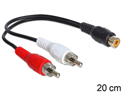 Delock Cable RCA 1 x female > RCA 2 x male 0,2 m
