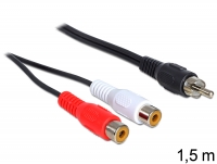 Delock Cable RCA 2 x female > RCA 1 x male 1,5 m