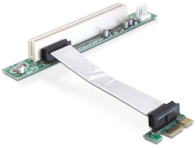 Delock Riser card PCI Express x1 > PCI 32Bit 5 V with flexible cable 9 cm left insertion