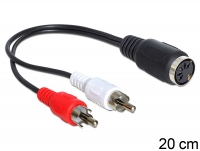 Delock Cable DIN diode jack 5 pole > RCA 2 x male 0,2 m