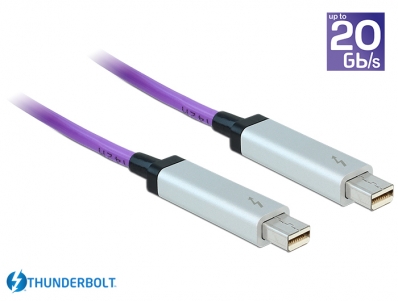 Delock Cable Thunderbolt™ 2 optical male / male 10 m purple