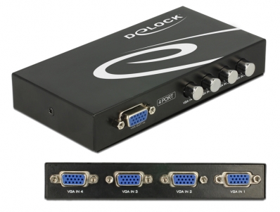 Delock Switch VGA 4 port manual bidirectional