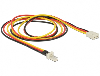 Delock Power Cable 3 pin male > 3 pin female (fan) 60 cm