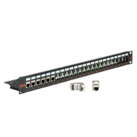 Secomp Keystone 19'' Module frame Cat.5/Cat.6/Cat.6a, 24 Ports, STP, black