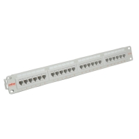 ROLINE Cat.5e 19" Patch Panel, 24 Ports, UTP, light grey