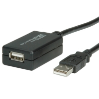 VALUE USB 2.0 Extension Cable, active with Repeater, black, 12.0 m