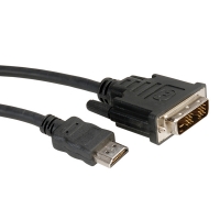 ROLINE DVI Cable, DVI (18+1) - HDMI, M/M, 5.0 m