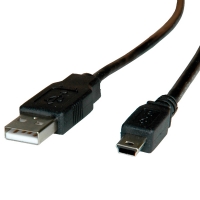 ROLINE USB 2.0 Cable, A - 5-Pin Mini, M/M, 3.0 m