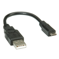 ROLINE USB 2.0 Cable, A - Micro B, M/M, 0.15 m