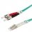 VALUE Fibre Optic Jumper Cable, 50/125µm, LC/ST, OM3, turquoise, 1.0 m