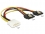 Delock Cable Power Molex 4 pin male > 2 x SATA 15 pin receptacle metal 20 cm
