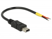 Delock Cable USB 2.0 Mini-B male > 2 x open wires power 10 cm Raspberry Pi