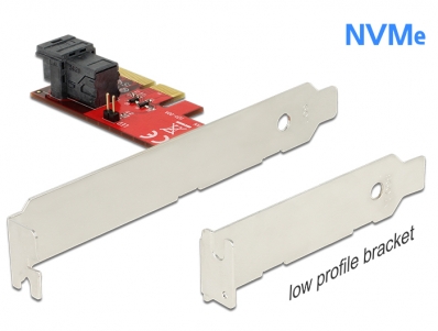 Delock PCI Express x4 Card > 1 x internal SFF-8643 NVMe – Low Profile Form Factor