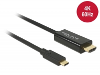 Delock Cable USB Type-C™ male > HDMI male (DP Alt Mode) 4K 60 Hz 1 m black