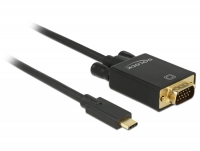 Delock Cable USB Type-C™ male > VGA male (DP Alt Mode) Full HD 1080p 3 m black