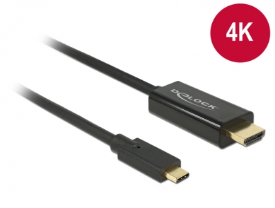 Delock Cable USB Type-C™ male > HDMI male (DP Alt Mode) 4K 30 Hz 3 m black