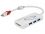 Delock External USB 3.1 Gen 1 Hub USB Type-C™ > 3 x USB Type-A + 2 Slot SD Card Reader white