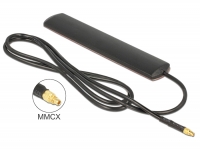 Delock LTE Antenna MMCX Plug 3 dBi omnidirectional fixed black adhesive mounting