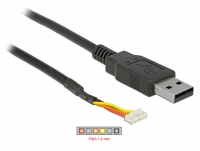 Delock Cable USB 2.0 Type-A male > Serial TTL crimp socket 6 pin (3.3 V) 2.2 m