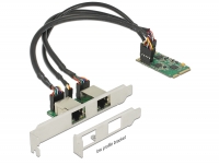 Delock Mini PCIe I/O PCIe full size 2 x Gigabit LAN Low Profile