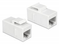 Delock Keystone Module RJ45 jack > RJ45 jack Cat.6 UTP white