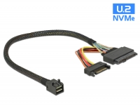 Delock Cable SFF-8643 male > U.2 SFF-8639 + SATA power connector 30 cm