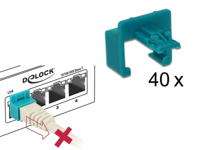 Delock RJ45 Secure Clip 40 pieces set