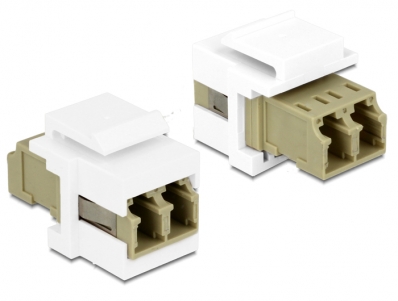 Delock Keystone Module LC Duplex female > LC Duplex female multi-mode