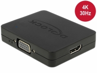 Delock Displayport 1.2 Splitter 1 x mini Displayport in to 1 x Displayport + 1 x HDMI + 1 x VGA out